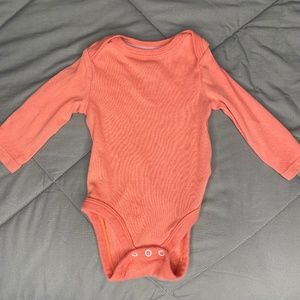 Cloud Island Coral Long Sleeve Onsie Size 0-3M
